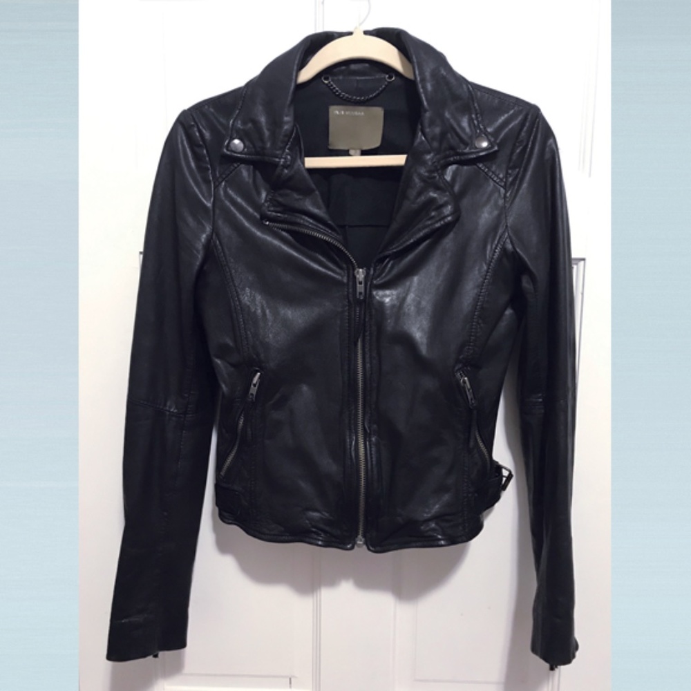 MUUBAA Lamb Leather Biker JacketSize: S, US4, UK8